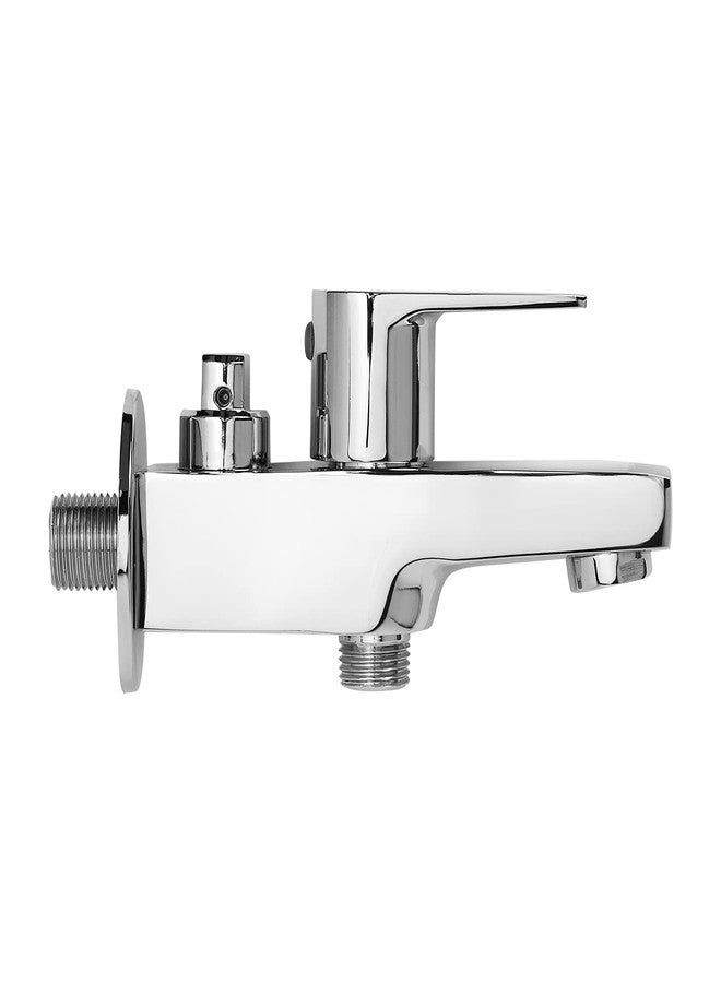 Hindware Italian Collection F360005CP Element 2-Way Bib Cock with Wall Flange, Brass with Chrome Finish - Image 3